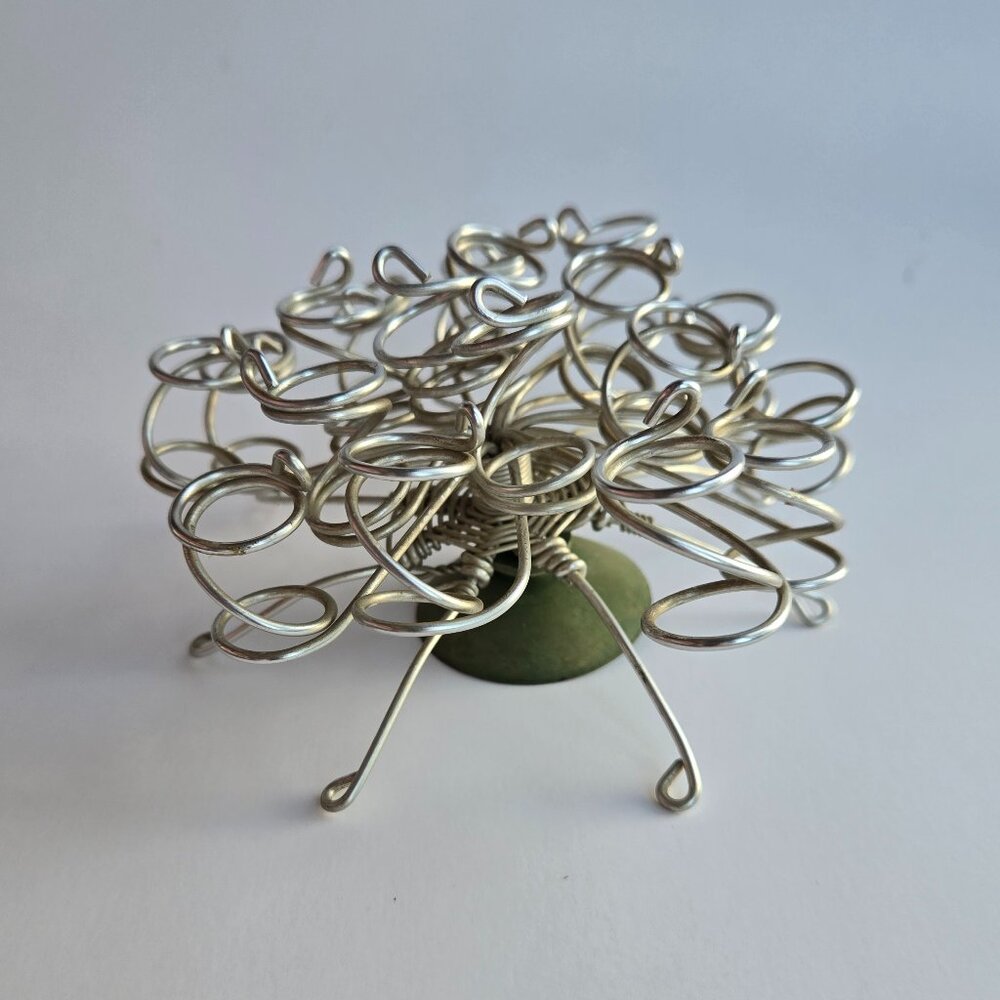 Vintage Wire Flower Frog Industrial Flower Arranger Garden Metal